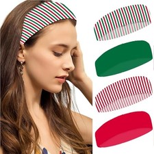 4PCS Christmas Headbands for Women Trendy Wide Head Bands for Christmas 1