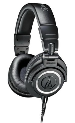 Audio-Technica ATH-M50x Over-Ear Headphones 45mm Foldable w/ Cables Pouch