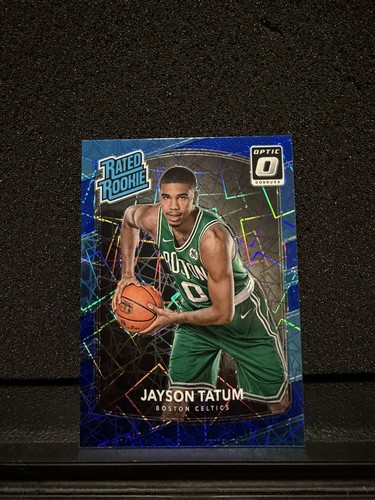 Jayson Tatum [Blue] #198 2017 Panini Donruss Optic card