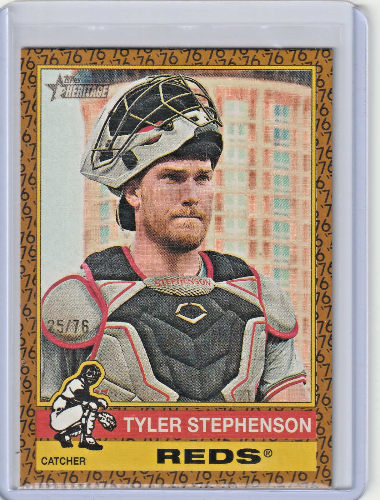 2025 Topps Heritage Tyler Stephenson 1976 Border  /76, Reds
