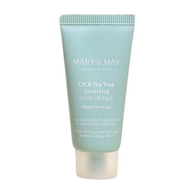 Mary&May CICA TeaTree Soothing Wash off Pack 30g -Beruhigende Creme-Maske