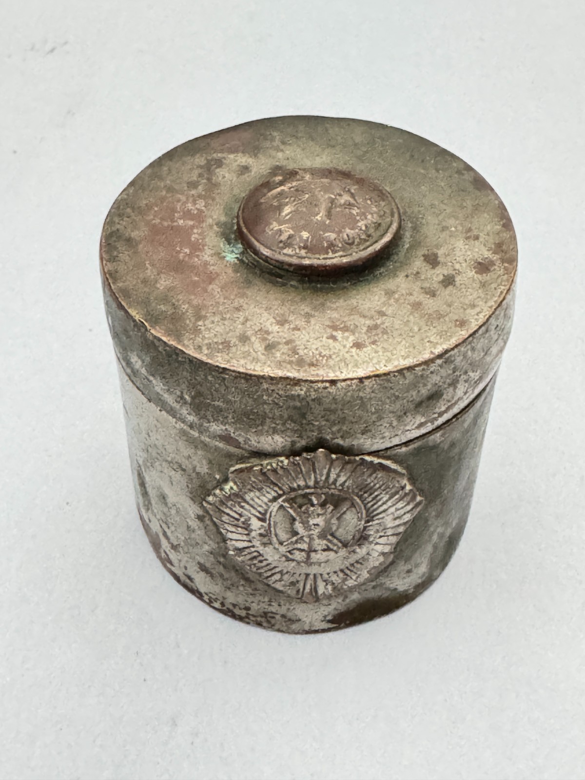WW1 British Army Royal Scots Trench Art Pot