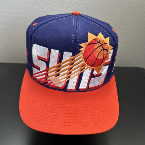 Vintage 90s Phoenix Suns Logo Athletic Blockhead Big Logo NBA Snapback Hat Cap - product listing photo