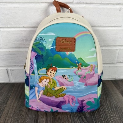 Loungefly Disney Peter Pan & Wendy Mermaid Lagoon Mini Backpack Bag New NEW