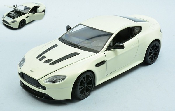 Welly 1:24 Statisches Modellauto Diecast Aston Martin Vantage Weiss Scale 1/24-image