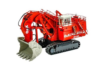 O&K RH200 Mining Front Shovel - Bymo 1:50 Scale Diecast Model #25008/1 New