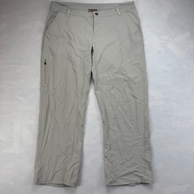 GoLite Hiking Pants Mens XL Beige Nylon Blend Stretch Relaxed Fit Straight Leg