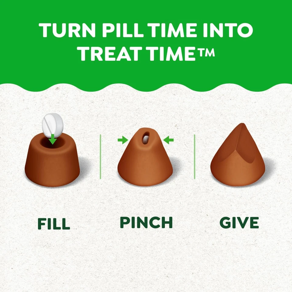 Bolsillos para pastillas Greenies para perros tamaño pequeño, suave perro 30 unidades (paquete de 6)  Foto 3 de 4