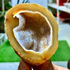 88G Natural Agate Amethyst Cave Quartz Crystal  Mineral SpecimenTreasure Bowl