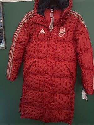 Adidas Arsenal Puffa Jacket Coat Red New Size Extra small BNWT RRP  UK