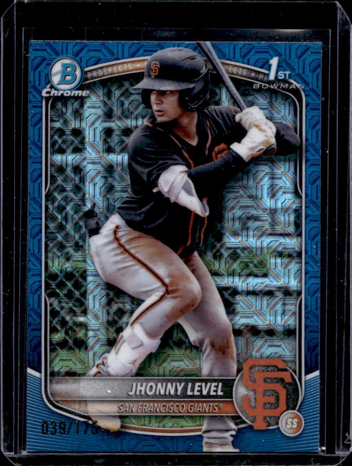 2025 Bowman Jhonny Level Chrome Mega Box Navy Refractor 1st #39/175