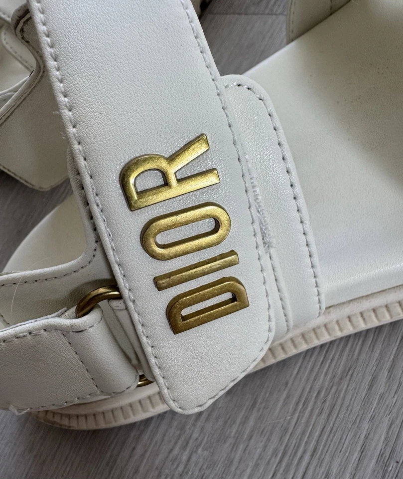 Сандалии Dior из овчины Dioract 10 мм 40 ЕС/9,5 США цвет белый - Изображение 4 из 4