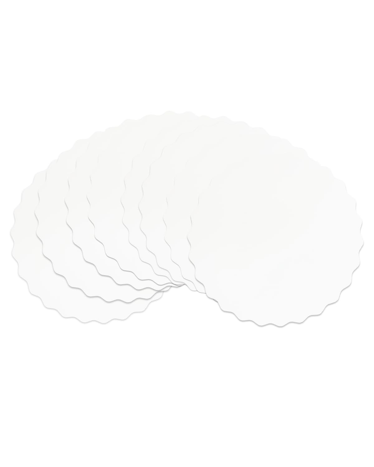 New Best qiqee 10 Inch White Wave Cake Boards Round 15-Packs Circles Rounds Base