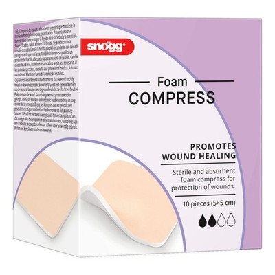 Snögg Animal Care Foam Compress, 5 x 5 cm, 10 Stück - steriler Schaumverband