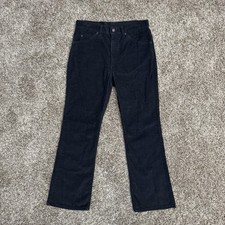 Vintage 80s Levis 517 Corduroy Bootcut Pants Mens 33x30 32x30 Black Flare