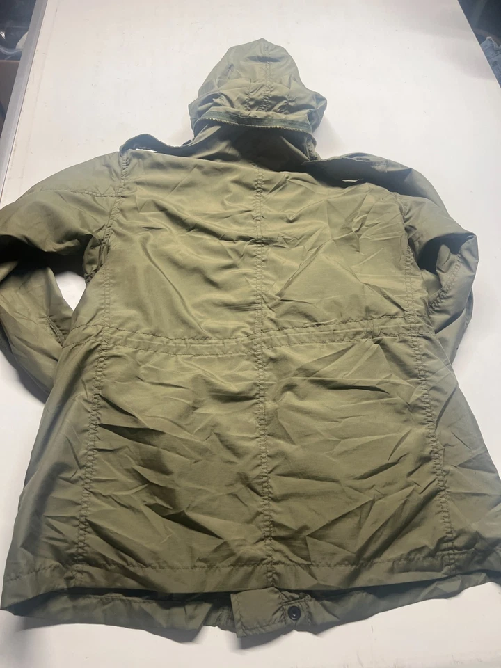 Vintage Cockpit USA Military Jacket Army Green Mens Full Zip Hooded Size Medium - Image 2 of 4