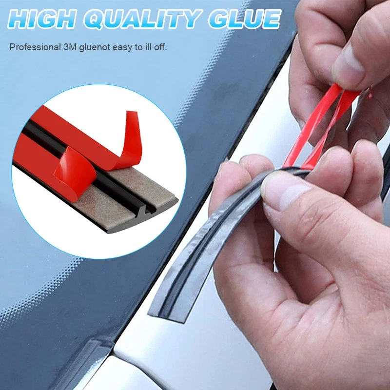 Carrocería de goma universal 4M en forma de T SUV relleno de hueco de coche tira de sellado moldura moldura Foto 2 de 4