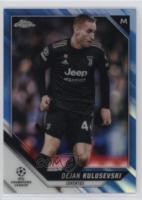 2021 Topps Chrome UEFA Champions League Blue Refractor /150 Dejan Kulusevski 0c2
