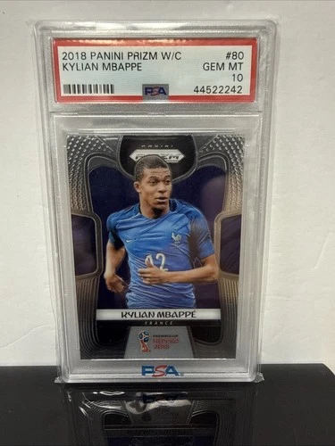 2018 Panini Prizm FIFA World Cup Kylian Mbappe #80 France PSA 10