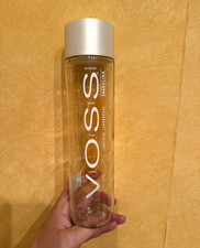 VOSS Sparkling Tangerine Lemongrass Glass Water Bottle with White Cap