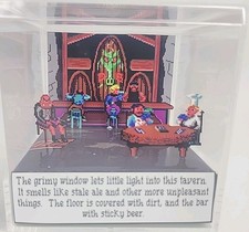 Hero's Quest for Glory 1 Retro PC 3D Cubo Diorama Videojuego Shadowbox