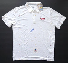 TOMMY FLEETWOOD SIGNED 2024 TOUR CHAMPIONSHIP POLO SHIRT 1ST PGA WIN ELGC BAS