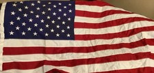 50 Star American Flag US USA 61x32 Inches Embroidered Stars Sewn Stripes
