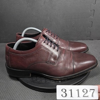 Johnston & Murphy Shoes Mens Size 10W Burgundy Oxford Cap 