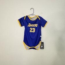 NWT LA Lakers One Piece Toddler Jersey Purple Yellow S5
