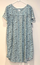 NEW Aria Collection 100 Cotton 2X 18W/20W Short Sleeve Floral Print Nightgown