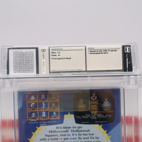 NES Nintendo HOLLYWOOD SQUARES - WATA GRADED 9.2 A+! NEW & Sealed with H-Seam!