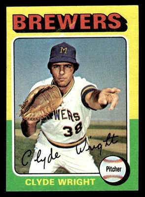 1975 Topps Mini Baseball #408 Clyde Wright NM *e2