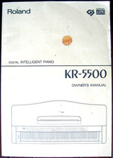 Roland KR-5500 Digital Intelligent Piano Keyboard Original Owner's Manual Book