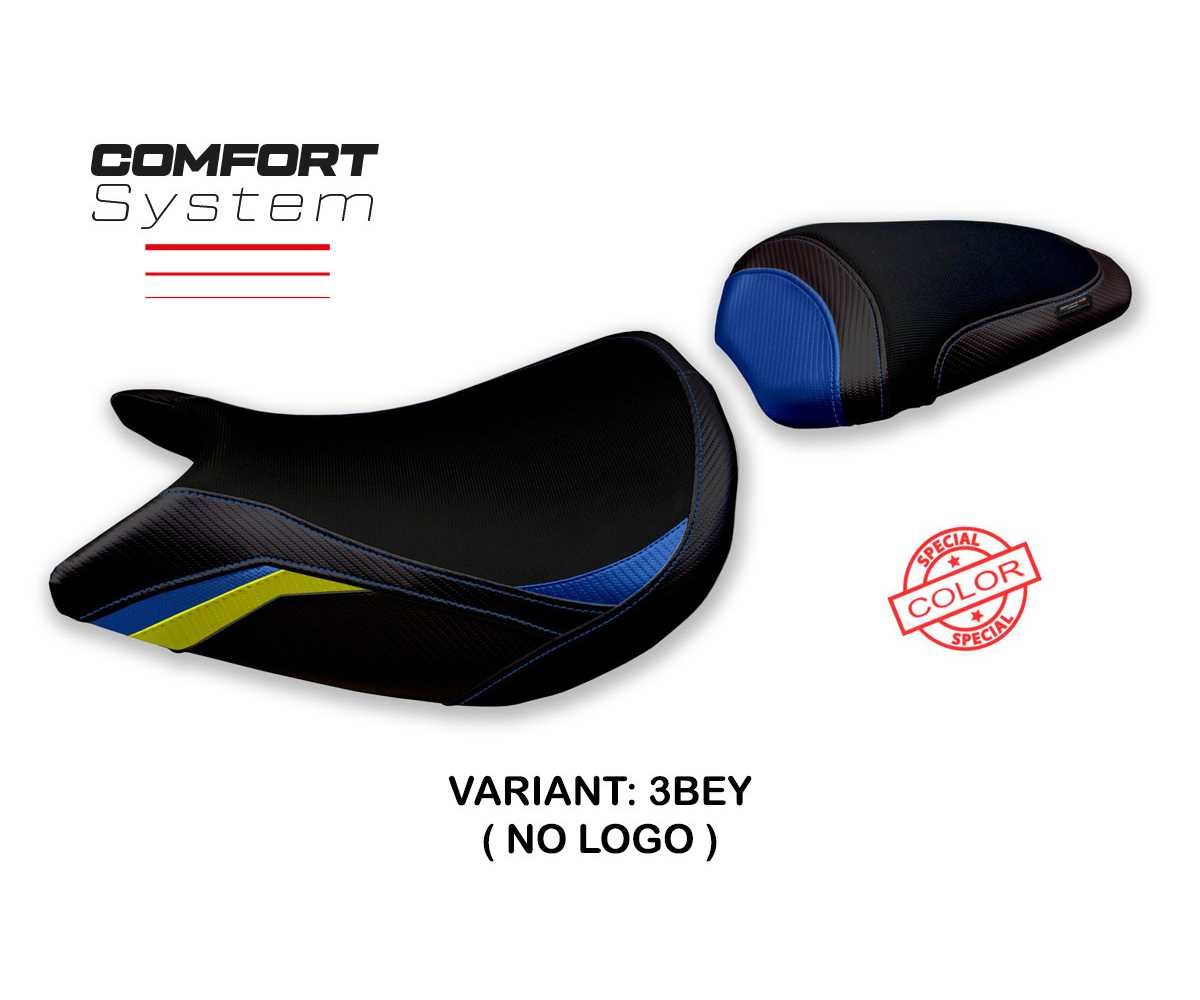 Seat cover Lindi SColor Comfort S Blue-Giallo TPZ Suzuki GSX S 1000 2021 2023