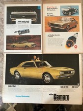 Lot of 3 1967 Chevrolet Camaro Base Sports Coupe RS *Original*ad print