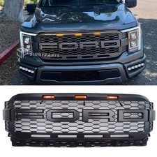 Front Grill For 2021 2022 2023 Ford F-150 F150 Bumper Grille Wled Letters Black
