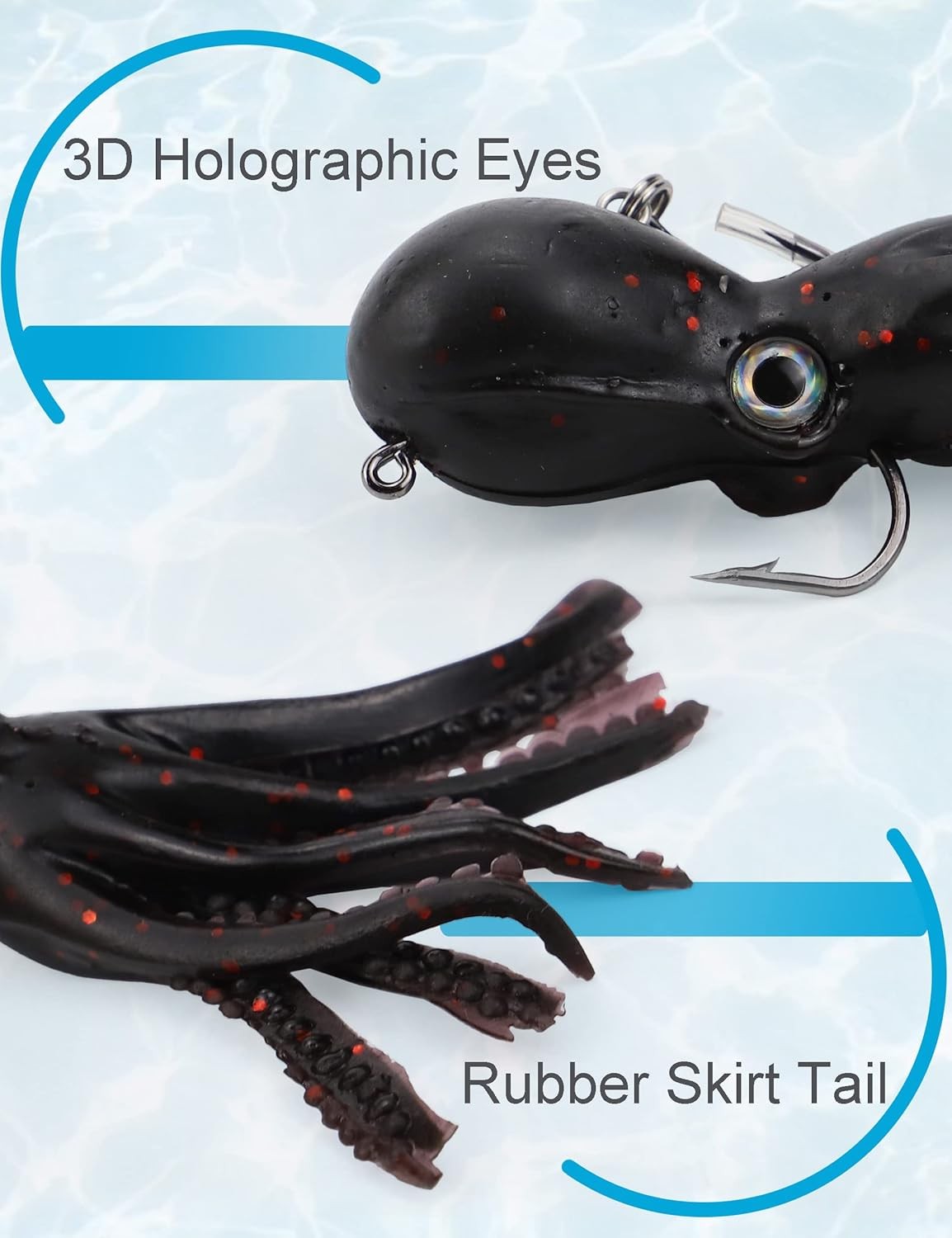 5Pcs Octopus Swimbait Soft Fishing Lures Saltwater Jigs Lingcod Rockfish Bait Se - Image 6