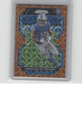 2021 Panini Prizm #358 Amon-Ra St. Brown Lazer B29R4C5