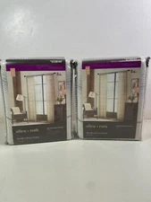Allen + Roth ENGLEWOOD 50" x 84" Rod Pocket Back Tab Panel Cream #3728147 (2pk)