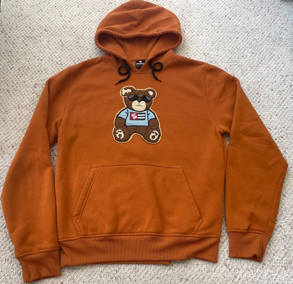 Vintage 90 s SOUTHPOLE Authentic Collection TEDDY BEAR Orange