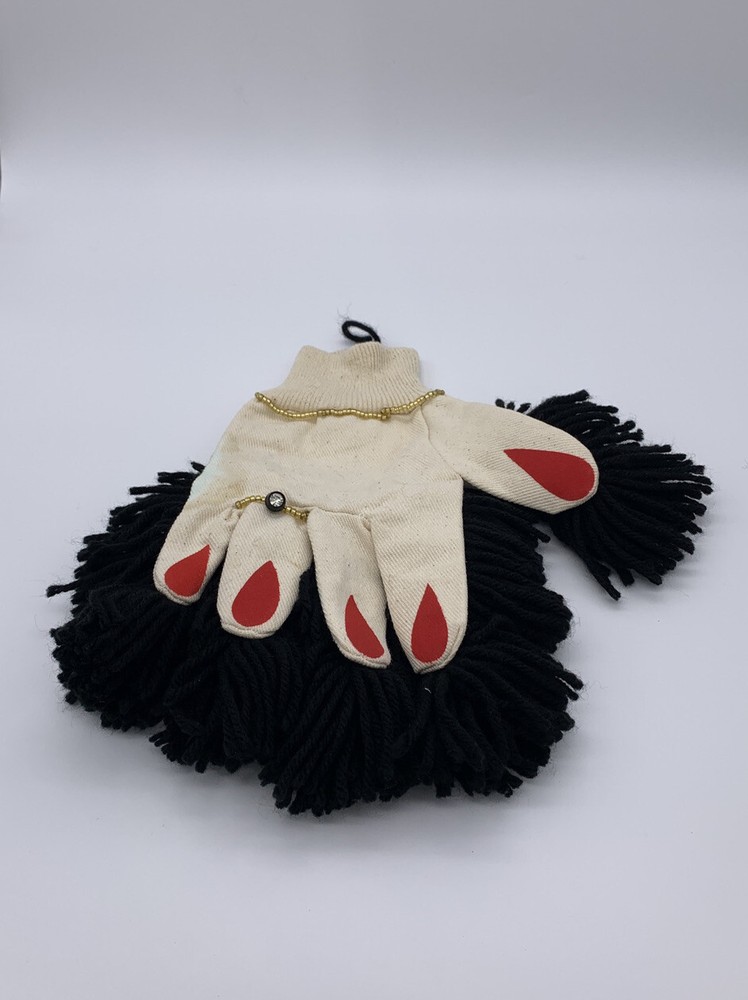 Vintage Handmade Yarn Dusting Mitt Cleaning Dusting Glove Dust Mitten