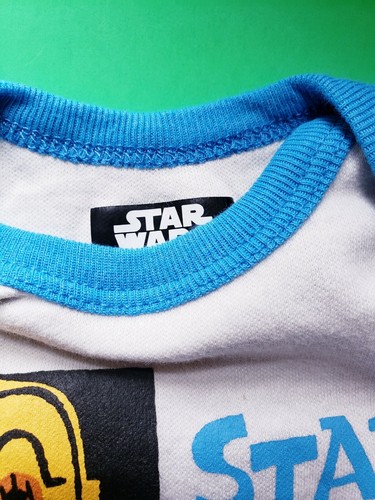UNISEX INFANT STAR WARS CHARACTER BLOCKS OFF WHITE SIZE 3-6 MONTHS BODYSUIT NWT - Picture 6 of 12