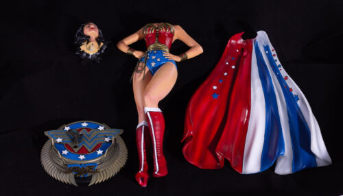 WONDER WOMAN LINDA CARTER STATUA resina scala 1:6 33 cm FULL SIZE DC - Imagen 3 de 7