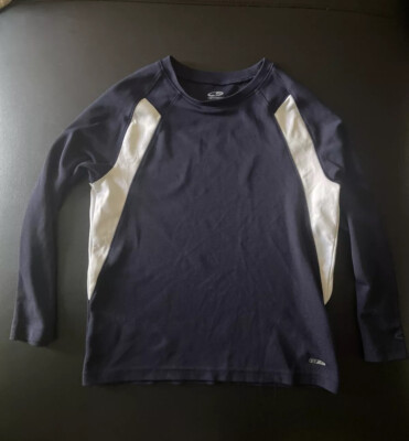 Champion wet Dry shirt navy blue white stripe lightweight M Kids