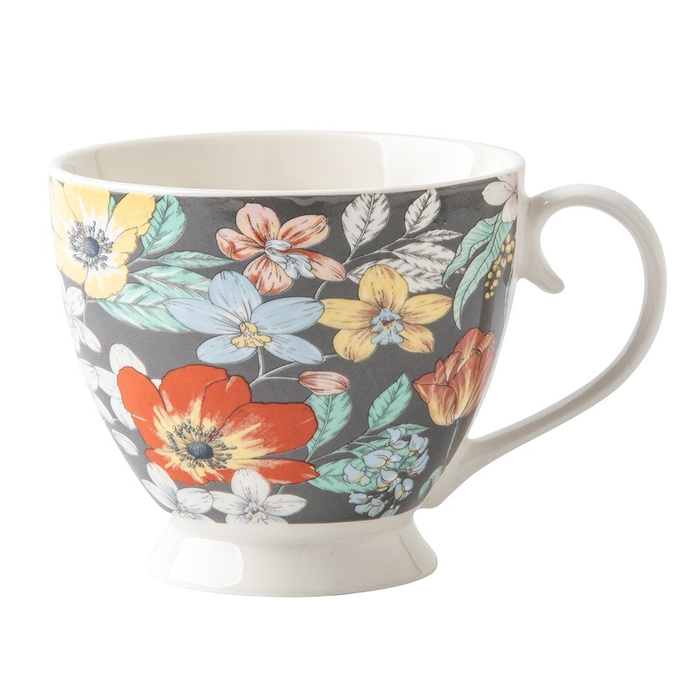 Porcelain Coffee Tea Mug Floral Pattern Jumbo 350 ml