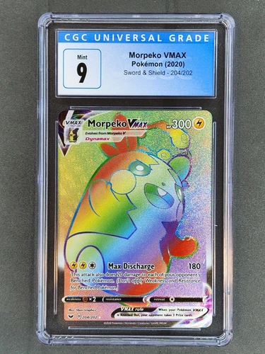 CGC 9 Mint 2020 Pokemon Sword & Shield MORPEKO VMAX 204/202 148