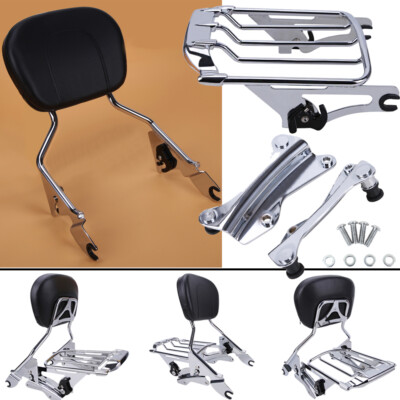 Detachable Backrest Sissy Bar / Luggage Rack Fit For Harley Street Glide 14-2022