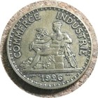 elf France 2 Francs 1926 Chamber of Commerce  Mercury — photo 1