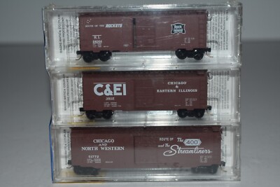 N Scale MTL Set of 3 20562 Windy City Special 40 & 50' Boxcars C38663