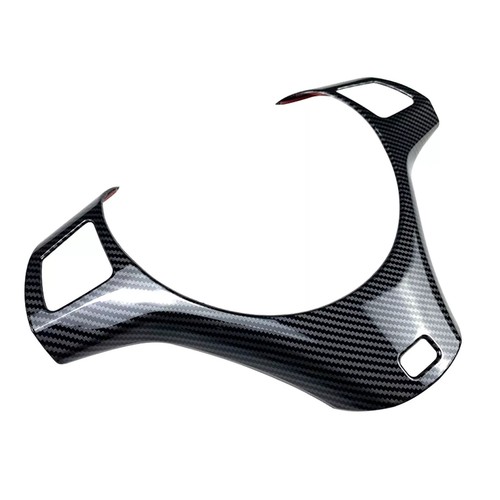 For BMW E90 E92 E93 335i 325i 330i Carbon Fiber Style Steering Wheel Frame Cover - Bild 13 von 13